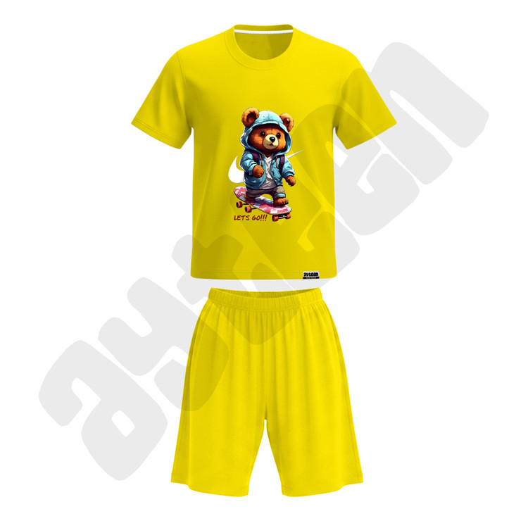 ست تیشرت و شلوارک پسرانه طرح nike bear