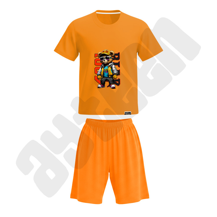ست تیشرت و شلوارک پسرانه طرح خرس کول cool bear