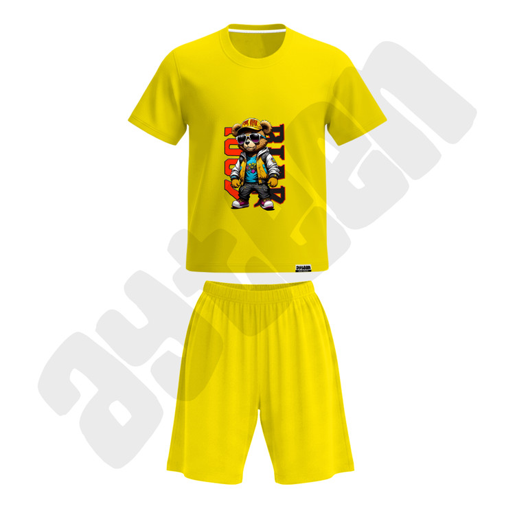 ست تیشرت و شلوارک پسرانه طرح خرس کول cool bear