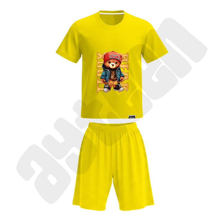 ست تیشرت و شلوارک پسرانه طرح خرس تدی teddy bear