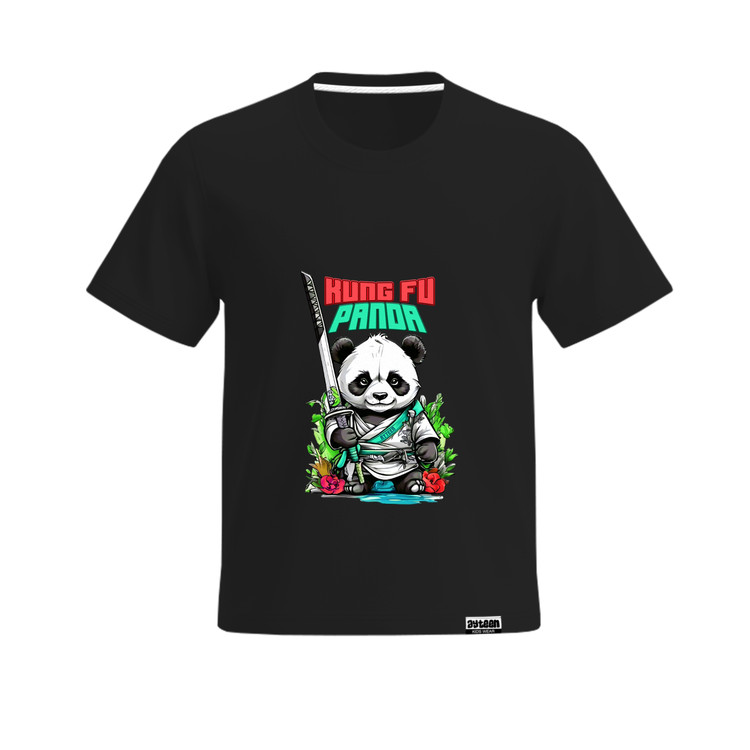 تیشرت آستین کوتاه پسرانه طرح پاندا panda