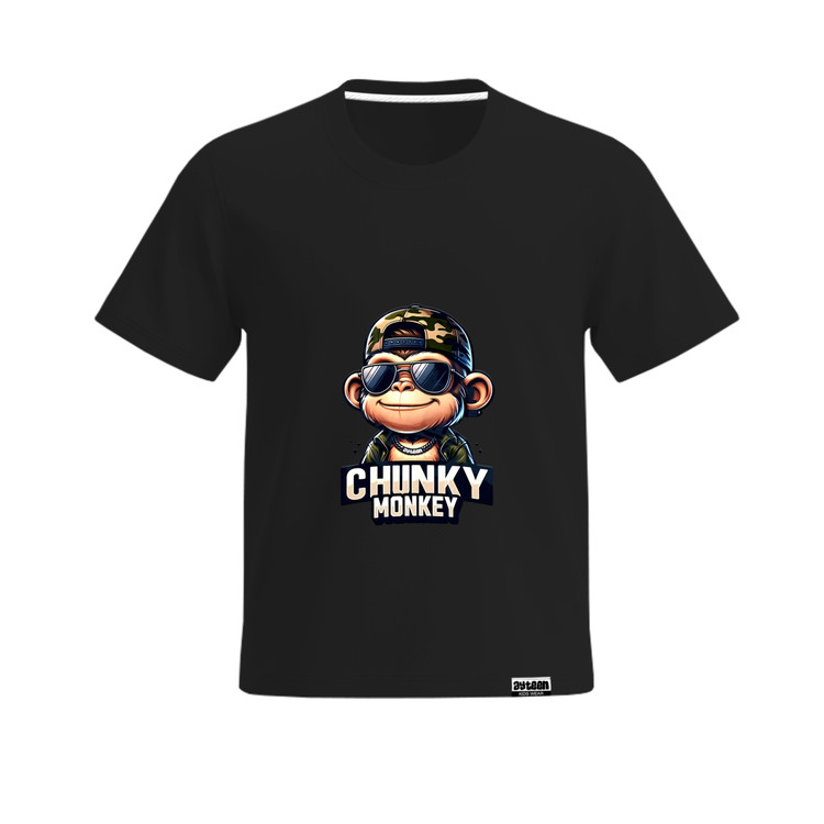 تیشرت آستین کوتاه پسرانه طرح مانکی monley chunky