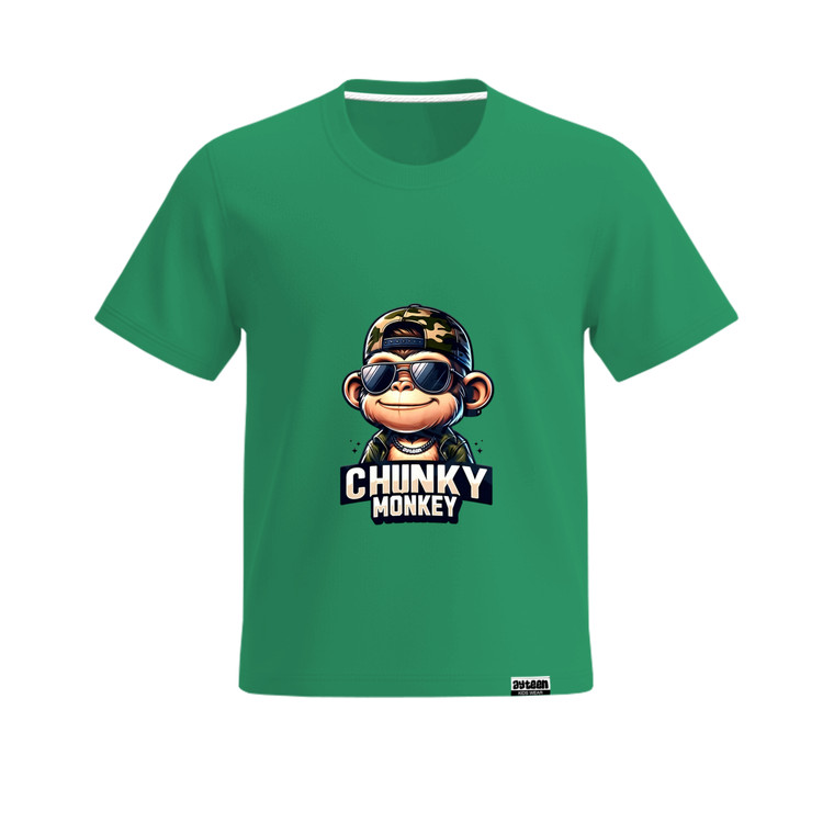 تیشرت آستین کوتاه پسرانه طرح مانکی monley chunky