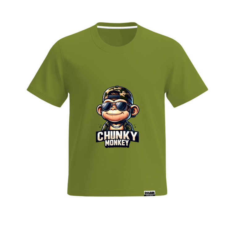 تیشرت آستین کوتاه پسرانه طرح مانکی monley chunky