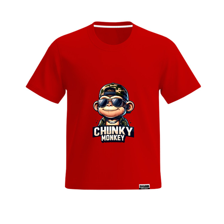 تیشرت آستین کوتاه پسرانه طرح مانکی monley chunky