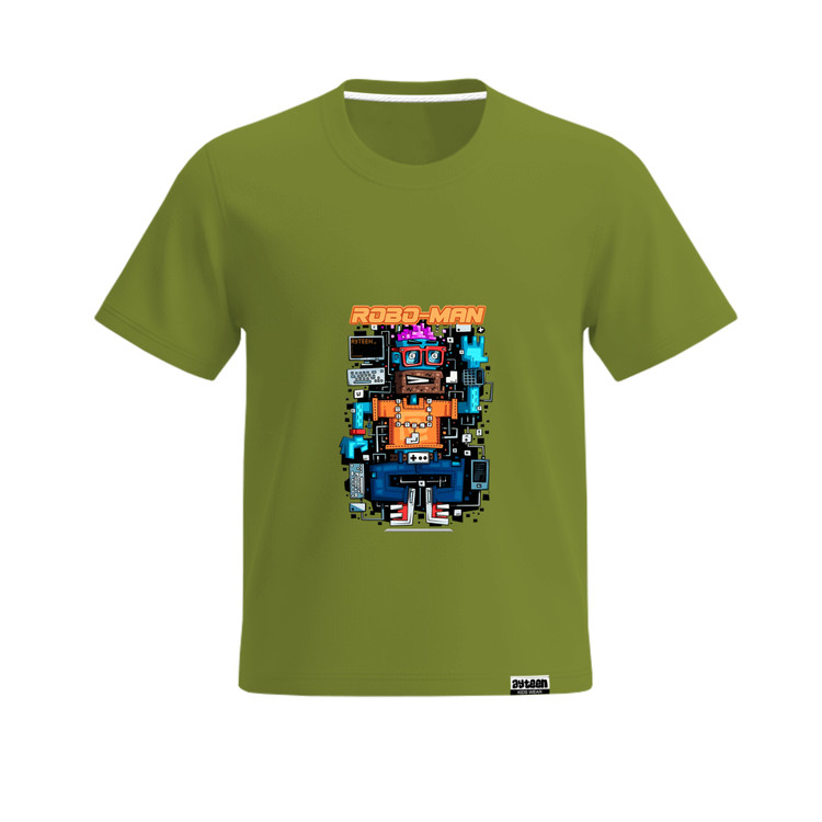 تیشرت آستین کوتاه پسرانه طرح روبو من robo man