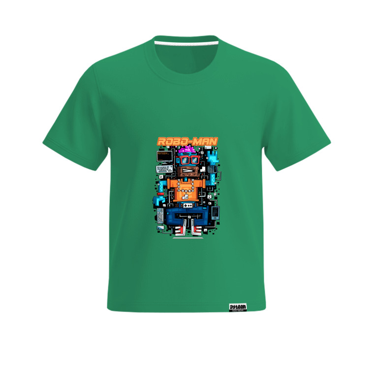 تیشرت آستین کوتاه پسرانه طرح روبو من robo man
