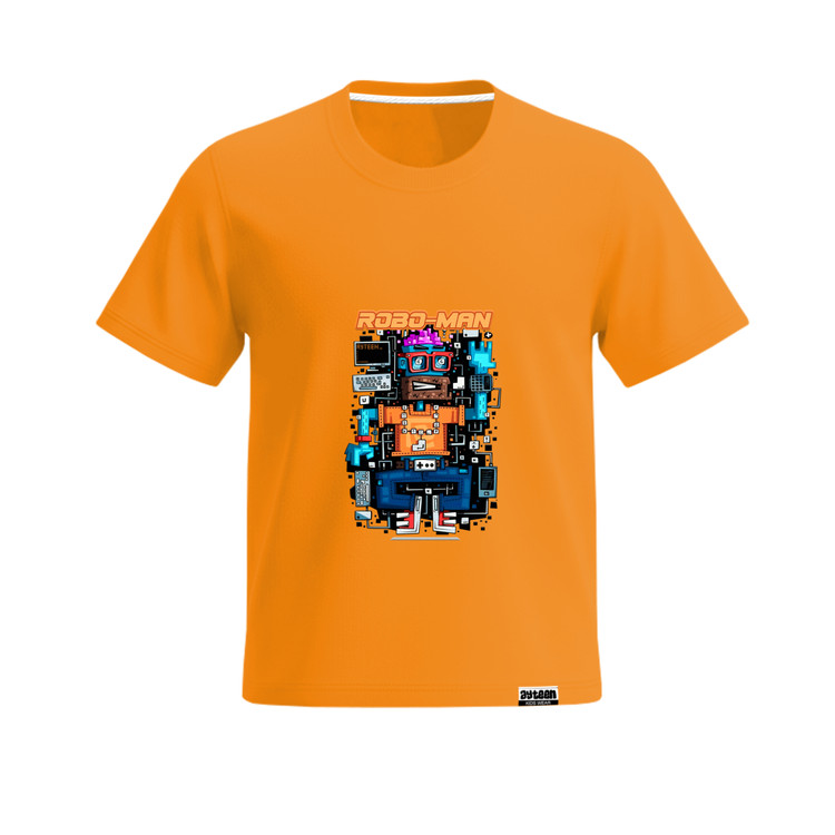تیشرت آستین کوتاه پسرانه طرح روبو من robo man