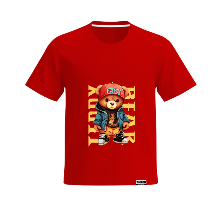 تیشرت آستین کوتاه پسرانه طرح خرس تدی teddy bear