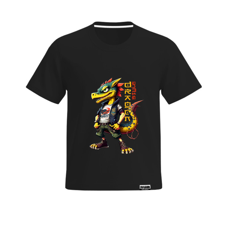 تیشرت آستین کوتاه پسرانه طرح دراگون dragon