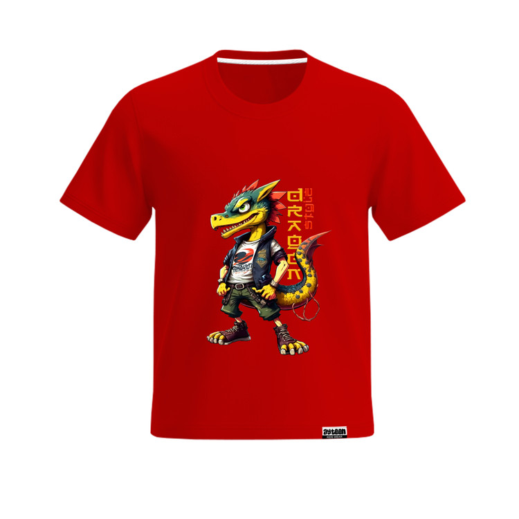 تیشرت آستین کوتاه پسرانه طرح دراگون dragon