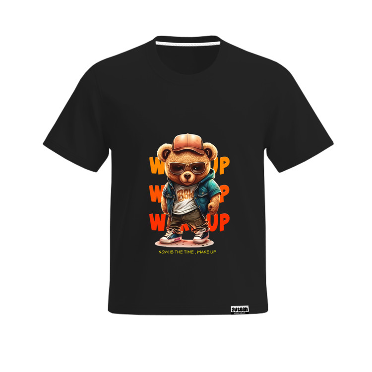 تیشرت آستین کوتاه پسرانه طرح خرس ویکاپ wake up bear