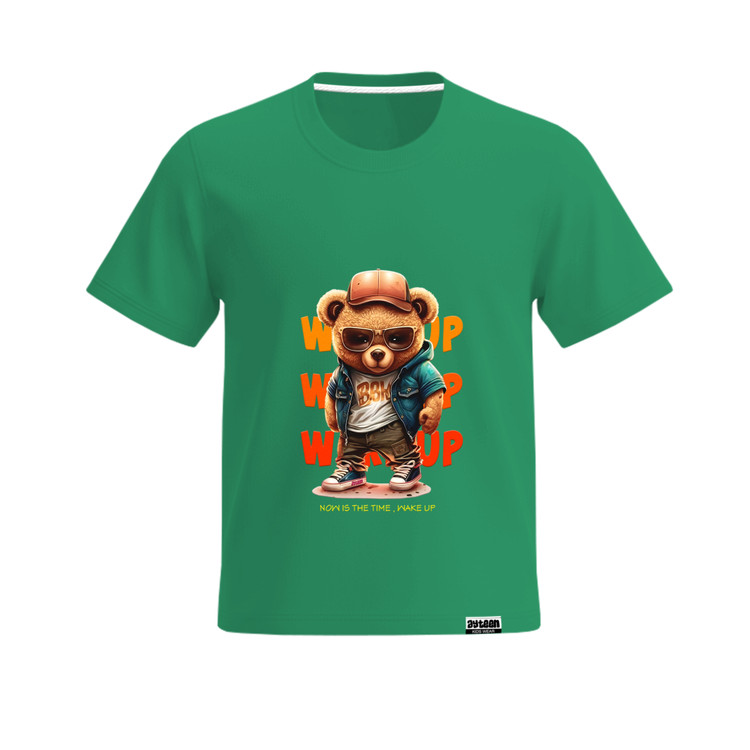 تیشرت آستین کوتاه پسرانه طرح خرس ویکاپ wake up bear