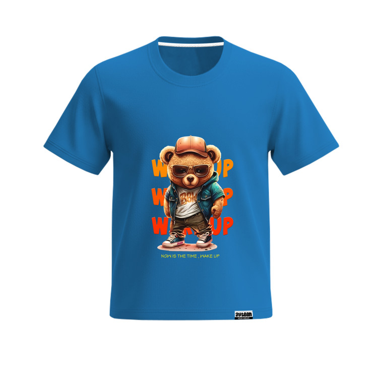 تیشرت آستین کوتاه پسرانه طرح خرس ویکاپ wake up bear