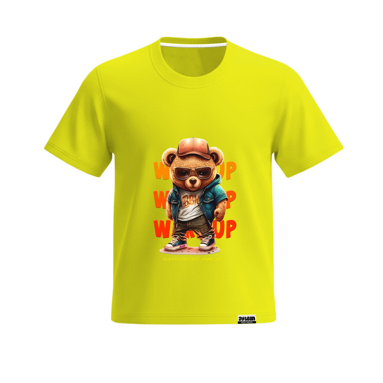تیشرت آستین کوتاه پسرانه طرح خرس ویکاپ wake up bear