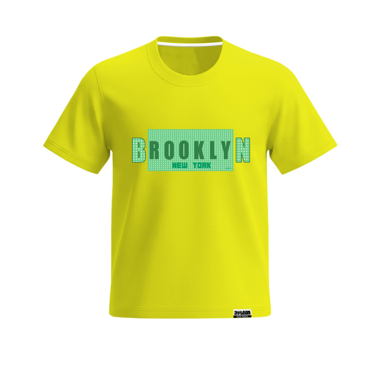 تیشرت آستین کوتاه پسرانه طرح بروکلین brooklyn رنگ سبز