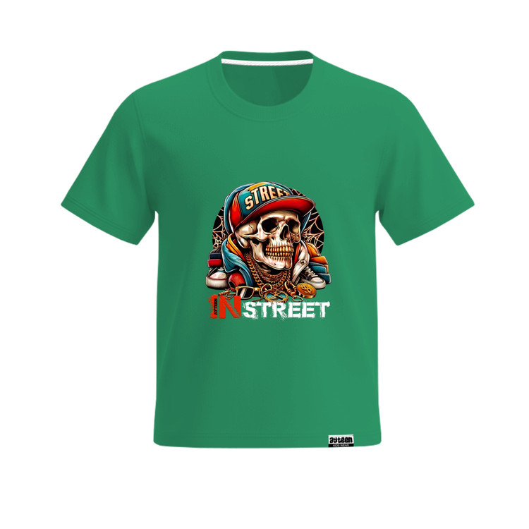 تیشرت آستین کوتاه پسرانه طرح اسکلت IN STREET