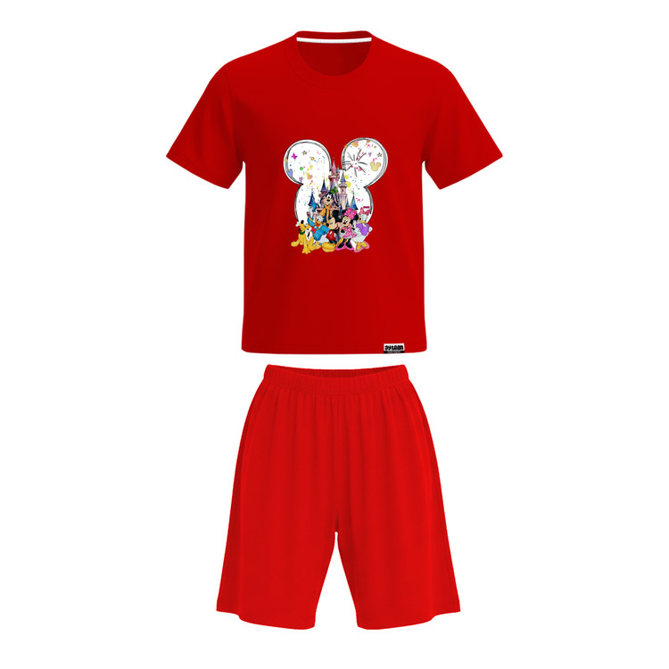 ست تیشرت و شلوارک دخترانه طرح میکی موس mickey mouse