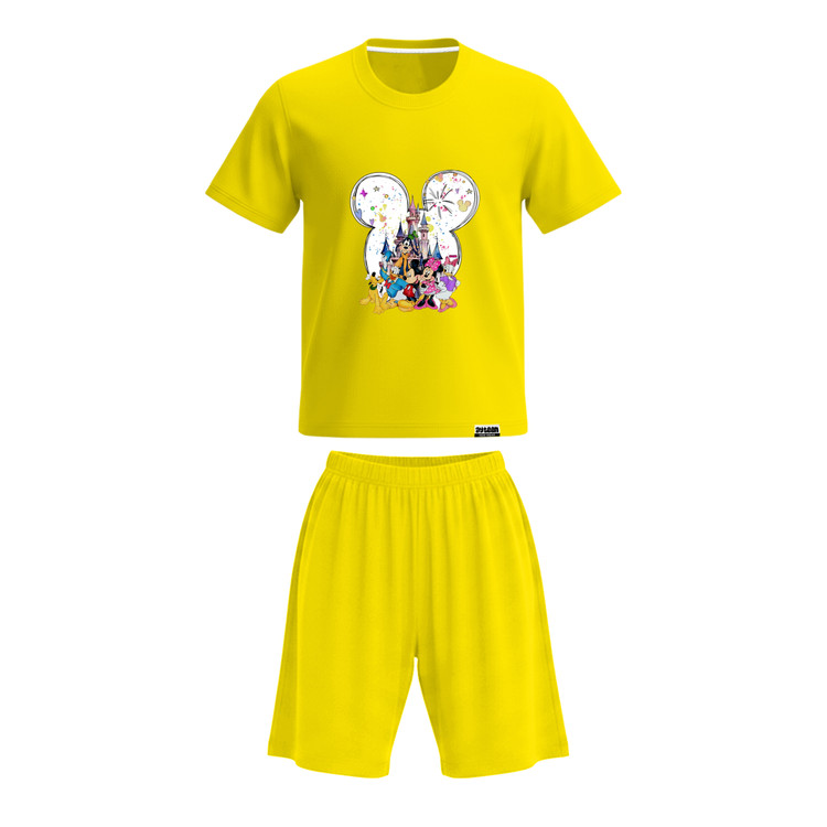 ست تیشرت و شلوارک دخترانه طرح میکی موس mickey mouse